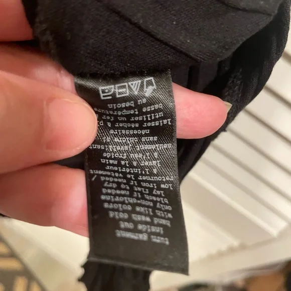 Rag & Bone asymmetrical Ribbed Black dress. Detailed back - Picture 8 of 12